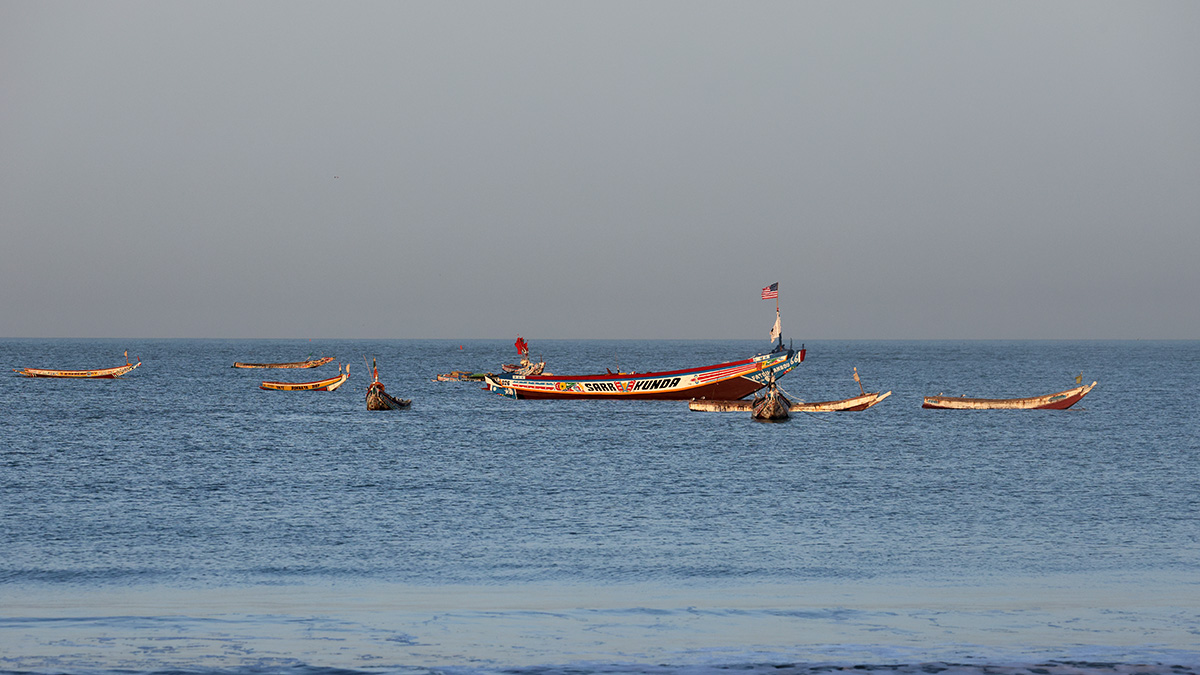 Fishermans boats in Sanyang